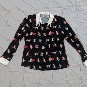 Miss Patina Cat Button up shirt